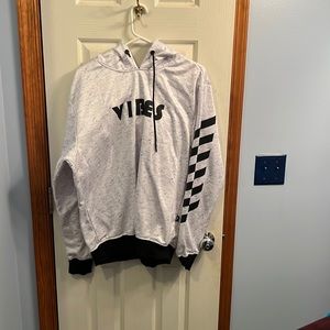Large gray & black hoodie by Encrypted